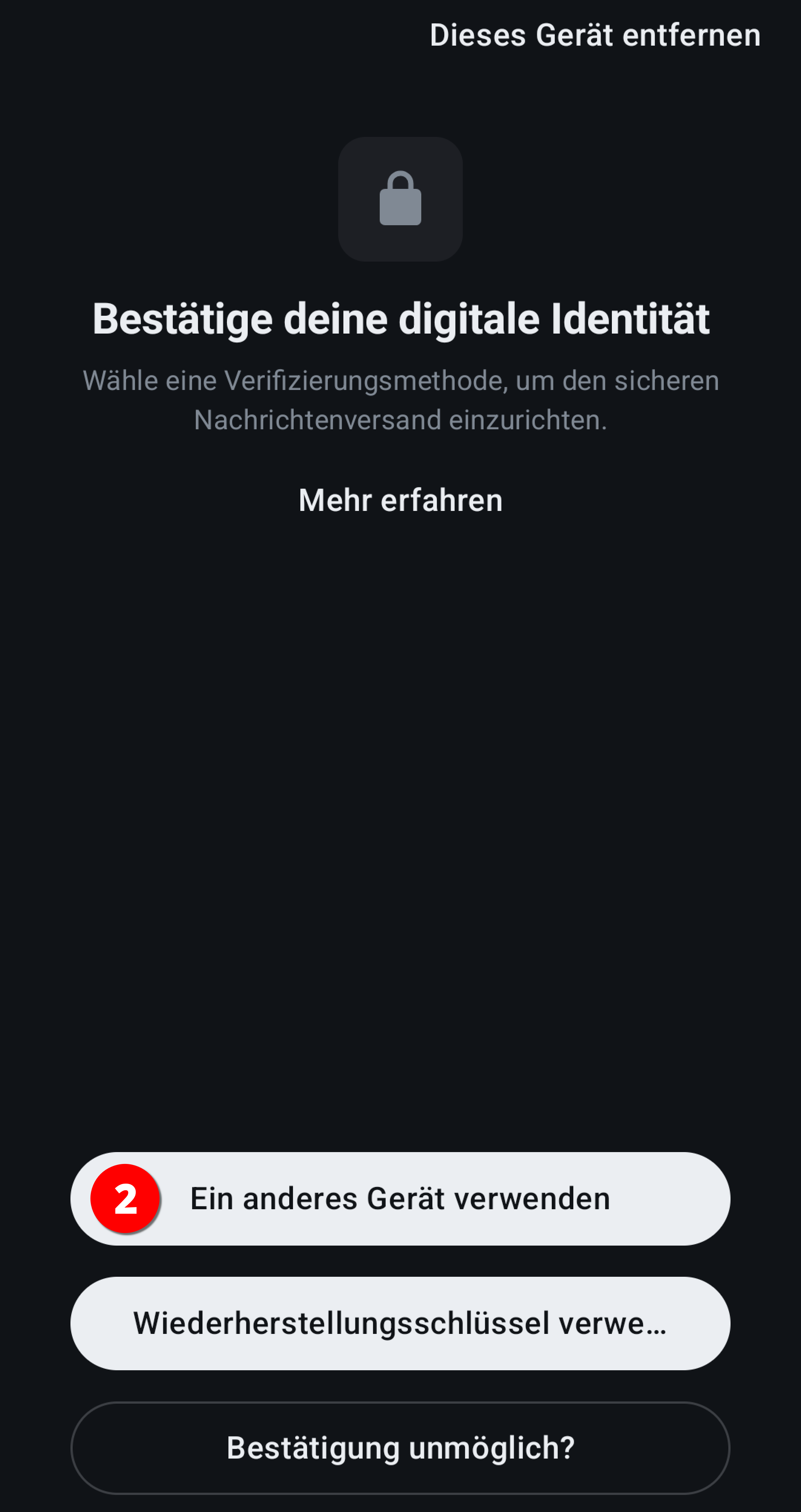 Verifizierung gestartet